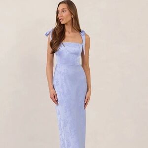 PARK & FIFTH CO Dalton Tie-Shoulder Midi Dress in white